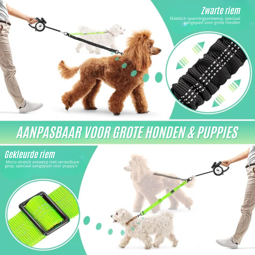 PawLeash | Reflecterende Elastische Hondenriem | 50% korting