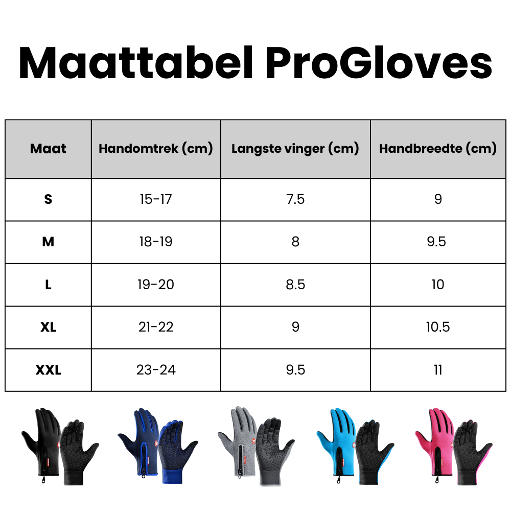 ProGloves | Fleece handschoenen | 1+1 gratis