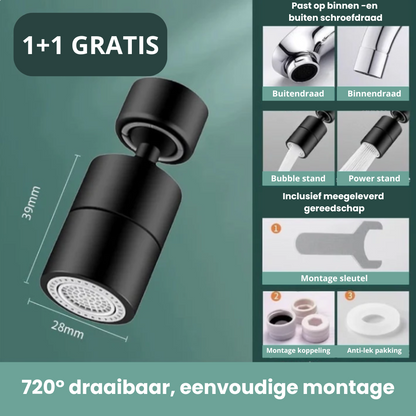 SplashGuard Universele Kraan | 1+1 gratis