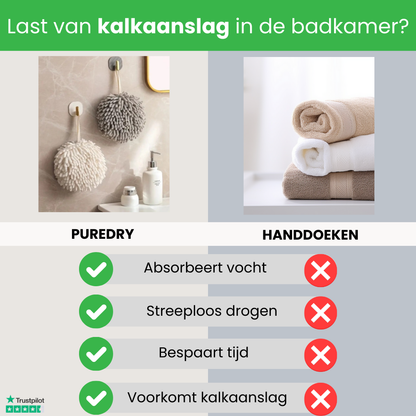 PUREDRY mit | Maakt je badkamer kalkvrij | 1+1 gratis