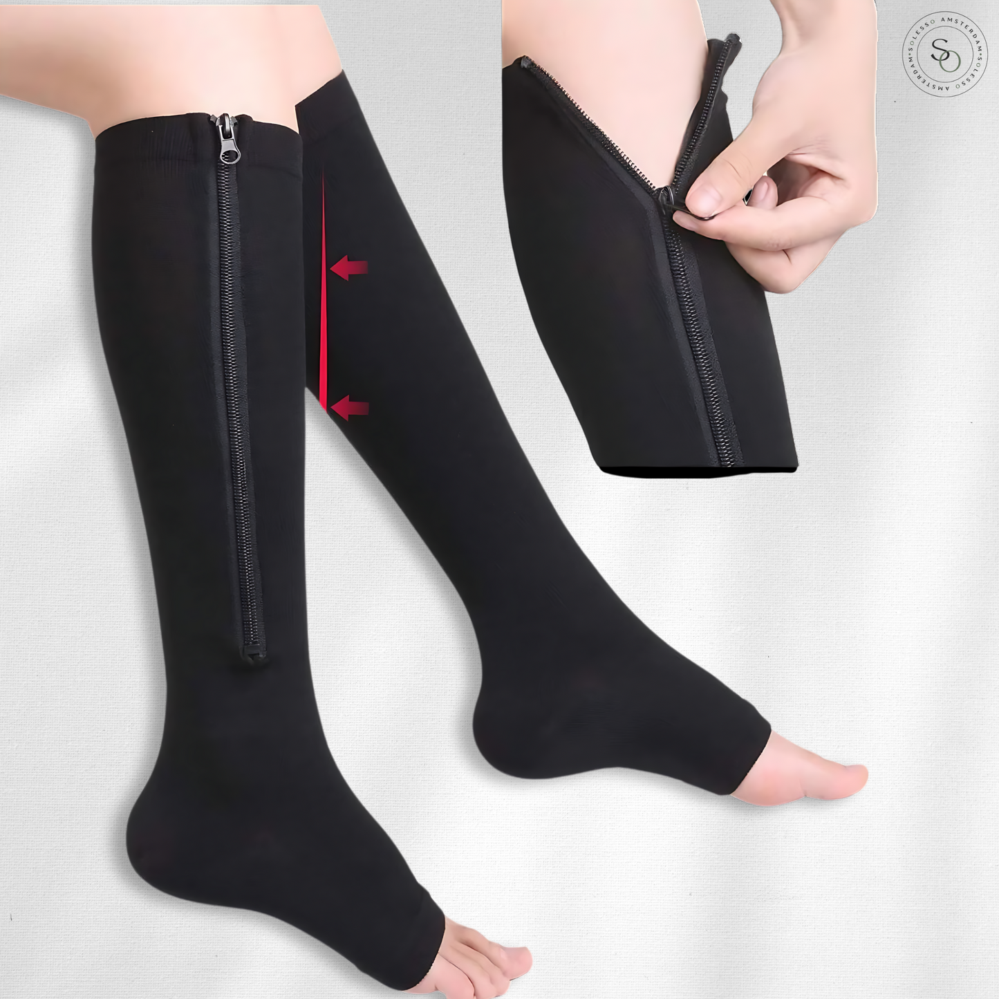 ZipSox | Compressiekousen met rits | 1+1 gratis